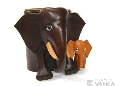 ELEPHANT JAPANESE LEATHER EYEGLASSES HOLDER/STAND