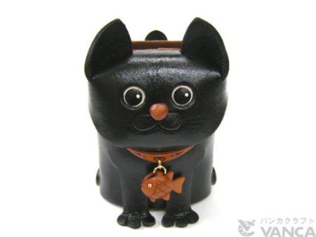 BLACK CAT HANDMADE LEATHER EYEGLASSES HOLDER/STAND