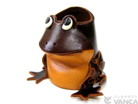 FROG HANDMADE LEATHER ANIMAL EYEGLASSES HOLDER/STAND