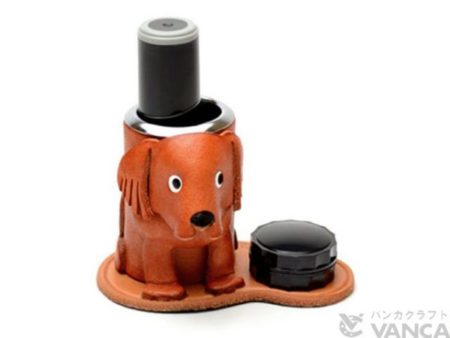 GOLDEN RETRIEVER LEATHER SEAL STAND