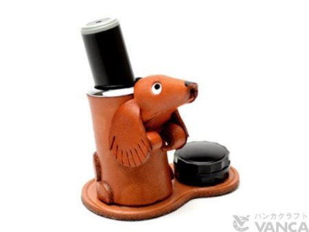 DACHSHUND LEATHER SEAL STAND
