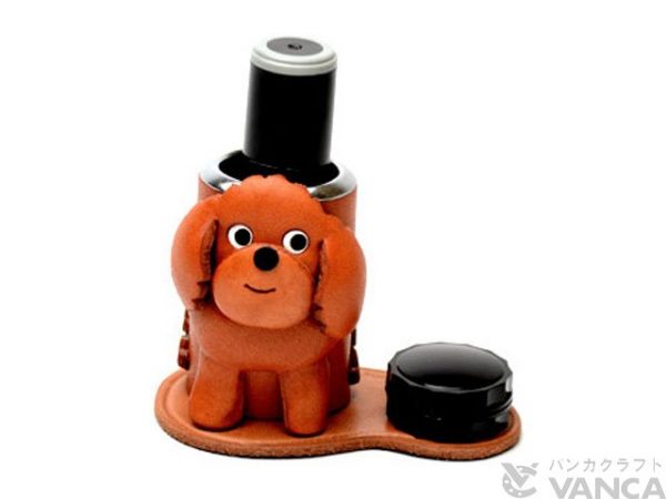 TOY POODLE LEATHER SEAL STAND