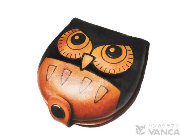 OWL HANDMADE GENUINE LEATHER ANIMAL COIN CASE/PURSE