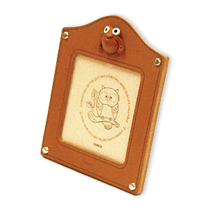 FROG LEATHER SQUARE PICTURE FRAME