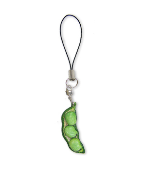 FAVA BEANS LEATHER CELLULARPHONE CHARM VEGETABLES