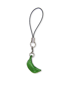 SNOW PEA LEATHER CELLULARPHONE CHARM VEGETABLES