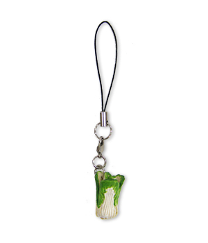 CHINESE CABBAGE LEATHER CELLULARPHONE CHARM VEGETABLES