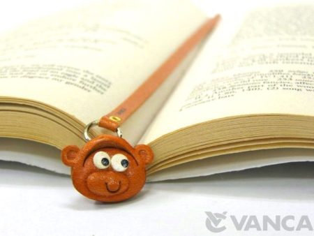 MONKEY HANDMADE LEATHER ANIMAL BOOKMARK/BOOKMARKER