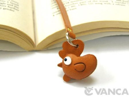 ROOSTER HANDMADE LEATHER ANIMAL BOOKMARK/BOOKMARKER