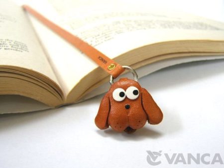 DOG HANDMADE LEATHER ANIMAL BOOKMARK/BOOKMARKER