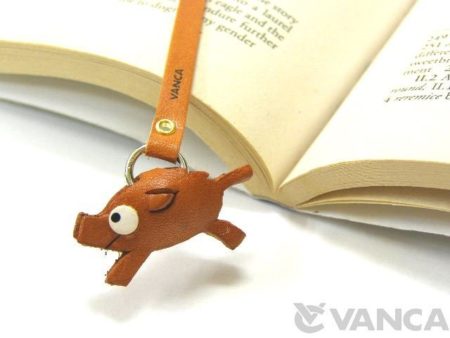 WILD BOAR HANDMADE LEATHER BOOKMARK/BOOKMARKER