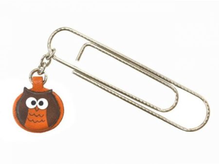 OWL ANIMAL LEATHER CHARM/PAPER CLIP