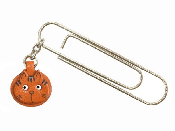 CAT ANIMAL LEATHER CHARM/PAPER CLIP