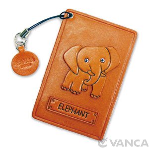 ELEPHANT LEATHER COMMUTER PASS CASE/CARD HOLDERS