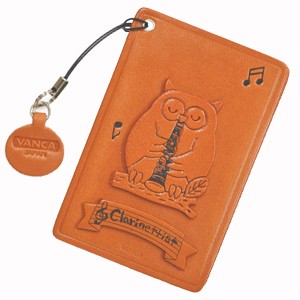 OWL WITH CLARINET LEATHER COMMUTER PASS/PASSCARD HOLDERS