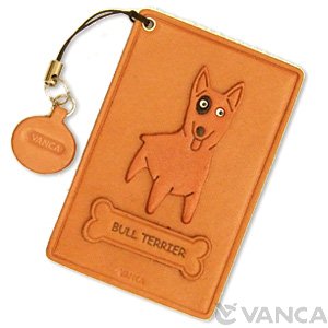 BULL TERRIER LEATHER COMMUTER PASS CASE/CARD HOLDERS