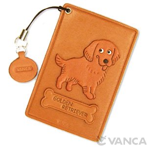 GOLDEN RETRIEVER LEATHER COMMUTER PASS/PASSCARD HOLDERS