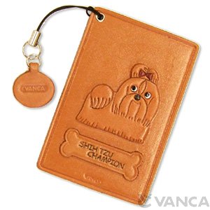 SHIH TZU CHAMPION DOG LEATHER COMMUTER PASS/PASSCARD HOLDERS