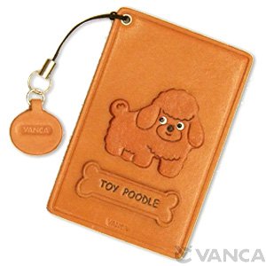 TOY POODLE LEATHER COMMUTER PASS/PASSCARD HOLDERS