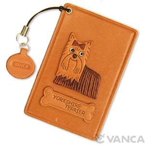 YORKSHIRE TERRIER -YORKIE- LEATHER COMMUTER PASS/PASSCARD HOLDERS
