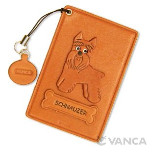 SCHNAUZER LEATHER COMMUTER PASS/PASSCARD HOLDERS