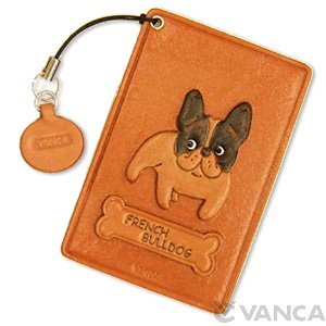 FRENCH BULLDOG LEATHER COMMUTER PASS/PASSCARD HOLDERS
