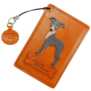 ITALIAN GREYHOUND LEATHER COMMUTER PASS/PASSCARD HOLDERS