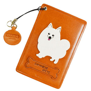 JAPANESE SPITZ LEATHER COMMUTER PASS/PASSCARD HOLDERS