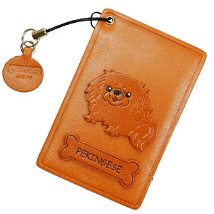 PEKINGESE LEATHER COMMUTER PASS/PASSCARD HOLDERS