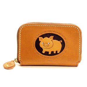 PIG GENUINE LEATHER ANIMAL BUSINESS CARD CASE