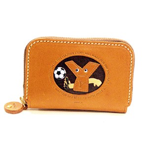 SOCCER Y GENUINE LEATHER ANIMAL BUSINESS CARD CASE