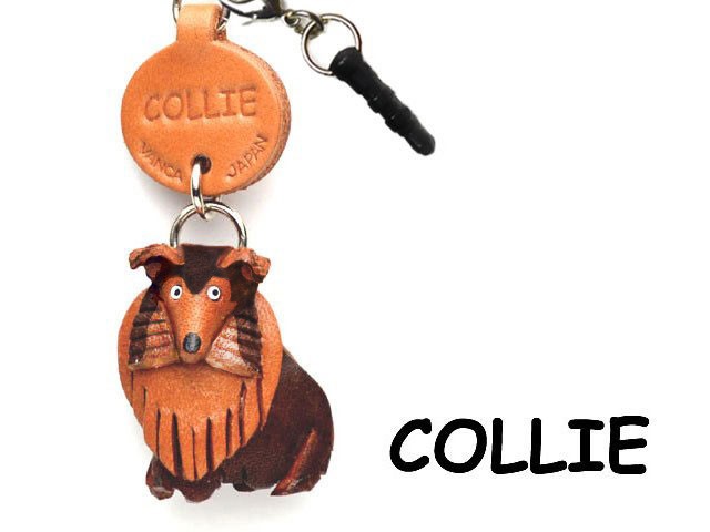 COLLIE LEATHER DOG EARPHONE JACK ACCESSORY