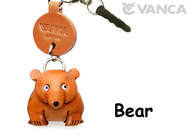 BEAR LEATHER ANIMAL EARPHONE JACK