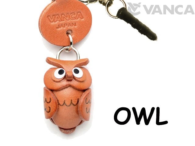 OWL LEATHER ANIMAL EARPHONE JACK ACCESSORY