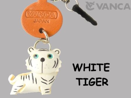 WHITE TIGER LEATHER ANIMAL EARPHONE JACK ACCESSORY