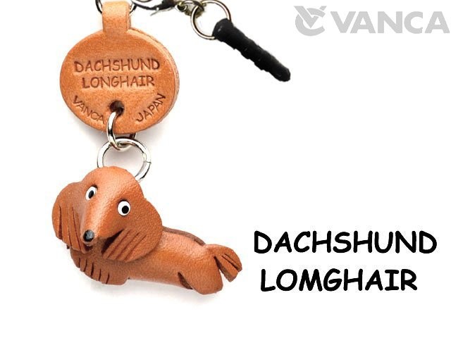 DACHSHUND LONGHAIR LEATHER DOG EARPHONE JACK ACCESSORY