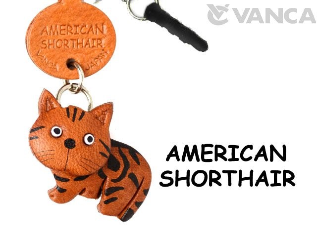 AMERICAN SHORTHAIR LEATHER CAT EARPHONE JACK