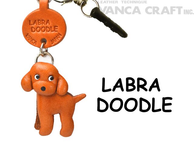 LABRADOODLE LEATHER DOG EARPHONE JACK ACCESSORY