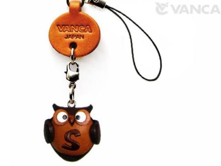 OWL S LEATHER CELLULARPHONE CHARM ALPHABET