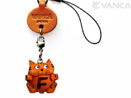 CAT F LEATHER CELLULARPHONE CHARM ALPHABET