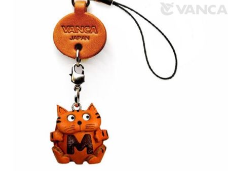 CAT M LEATHER CELLULARPHONE CHARM ALPHABET