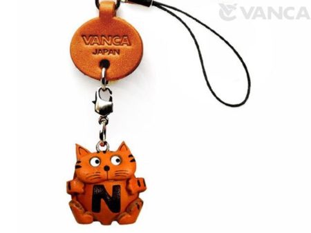 CAT N LEATHER CELLULARPHONE CHARM ALPHABET