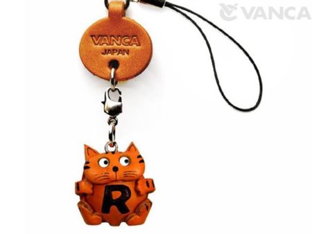 CAT R LEATHER CELLULARPHONE CHARM ALPHABET