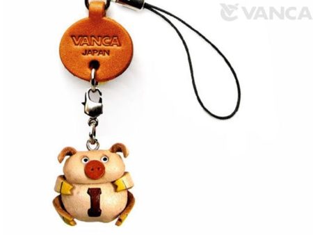 PIG I LEATHER CELLULARPHONE CHARM ALPHABET