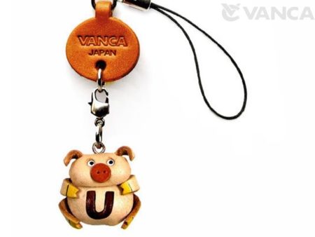 PIG U LEATHER CELLULARPHONE CHARM ALPHABET