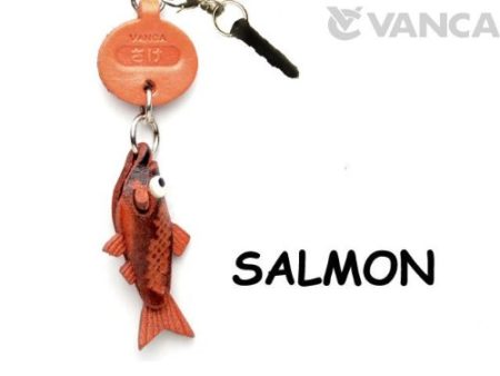 SALMON LEATHER FISH & SEA ANIMAL EARPHONE JACK ACCESSORY
