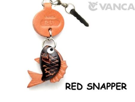 RED SNAPPER LEATHER FISH & SEA ANIMAL EARPHONE JACK ACCESSORY