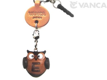 ALPHABET OWL E LEATHER ANIMAL EARPHONE JACK ACCESSORY