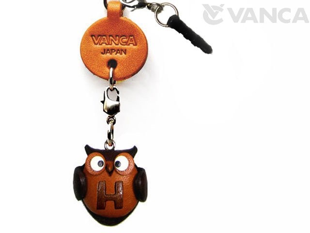 ALPHABET OWL H LEATHER ANIMAL EARPHONE JACK ACCESSORY