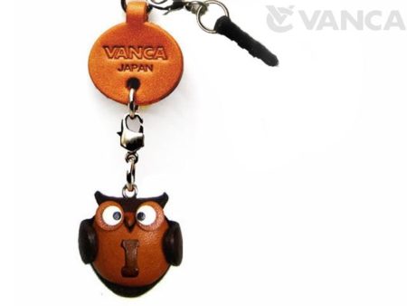 ALPHABET OWL I LEATHER ANIMAL EARPHONE JACK ACCESSORY